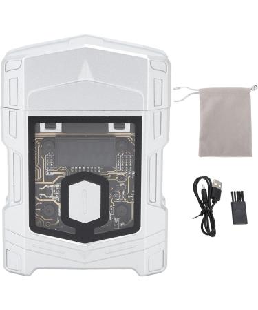 Self Sharpening Beard Trimmer Low Noise Pocket Beard Trimmer Wet and Dry Rechargeable Zinc Alloy Magnetic Head Home Travel for Men (Silver) - Buy Online on GoSupps.com