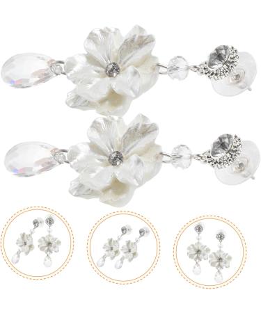VALICLUD Ladies Simple Pearl for Women Flower Earrings Fashion Jewelry - Buy Online on GoSupps.com