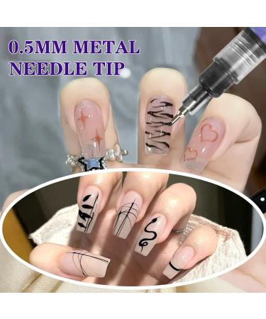 Set of 12 nail art pens 3D nail art markers (new for 2026) nail art pens for gel nails. - Buy Online on GoSupps.com