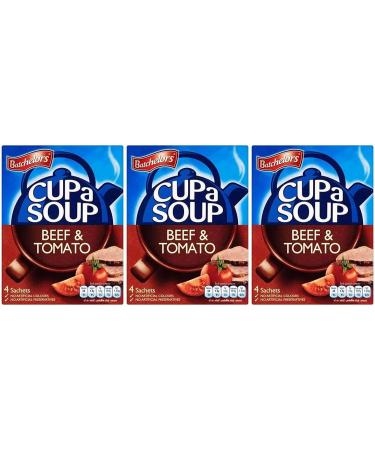 Value Bundle: BATCHELORS CUP A SOUP - Beef & Tomato - Healthy Snacks for Adults & Kids - British Snacks - 4 Per Box 3 Boxes Total - Custom Value Bundle Branded Package of 12 (12 Pack Beef & Tomato) Beef & Tomato 22 g (Pack of 12) - Buy Online on GoSupps.com
