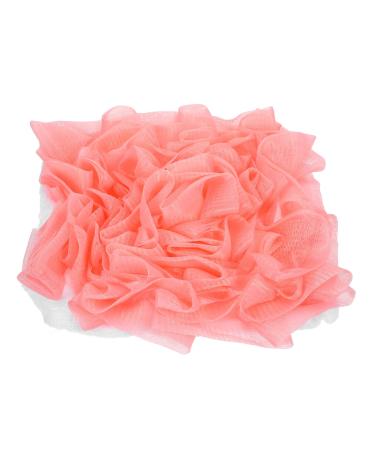 PATKAW Bath Shower Pouf Sponge Adorable Mesh Pouf Shower Ball Exfoliating Body Sponge Pad Shower Scrubber Ball Shower Glove Pink