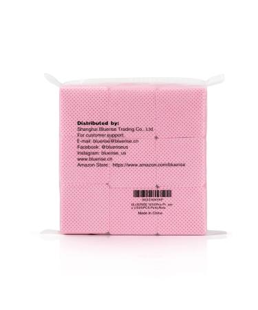 BLUERISE 1000Pcs Pink Nail Polish Remover Pads - Lint Free Nail Wipes for Eyelash Extension Glue Cleaning - Soft & Absorbable - 1000 Count - Buy Online on GoSupps.com