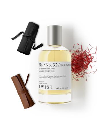 Twist - Noir No. 32 - Eau De Parfum Inspired by Tom Ford's Tuscan Leather Long-Lasting Perfume For Women & Men Paraben Free Vegan Clean Ingredients Unisex Fragrance - Spray 100 ml | 3.4 fl. oz. Noir No. 32 - Inspired by T. Ford Tuscan Leather 3.4 Fl Oz (P