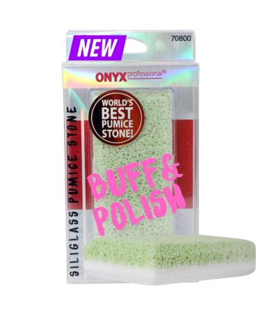 Onyx Professional 2 in 1 Pumice Stone 100% Siliglass Callus Remover/for Feet  Elbows  Knees  Dead Skin  Heels  Hands/Foot File Scrubber Exfoliator Removes Hard Rough Dry Skin Siliglass Pumice Stone