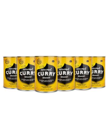 The Coconut Company Organic Yellow Coconut Curry Sauce Perfect for pouring over vegetables noodles or your favourite dish Sweeter Note and Slightly Spicy 400ml (Pack of 6) - Buy Online on GoSupps.com