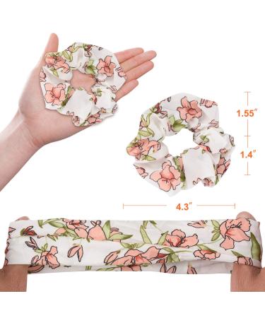 SEVEN STYLE 10 Pcs Women's Chiffon Flower Hair Scrunchies with Gift Bag - Perfect Gift for Thanksgiving & Christmas - Buy Online on GoSupps.com