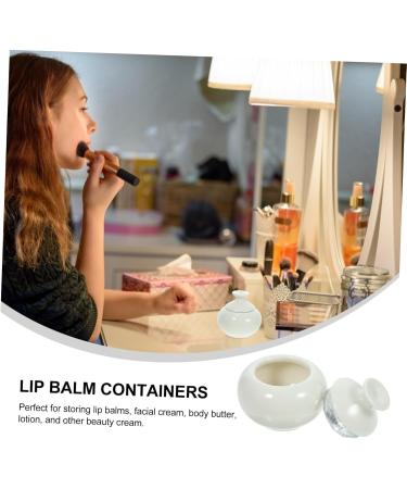 IWOWHERO cream small jar tea skin care products small makeup cream jar travel can moisturizing mini make up mascara lip balm holders sample cream box moisturizer container 4.7x4.7cm White - Buy Online on GoSupps.com