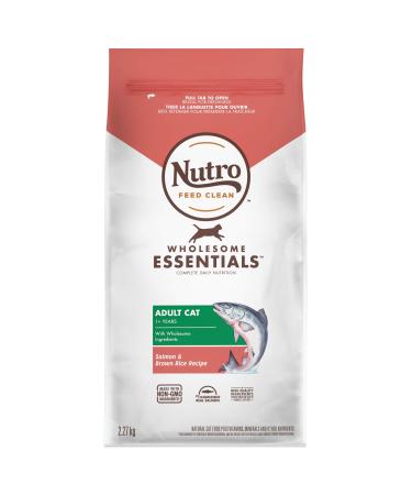 NUTRO Wholesome Essentials Adult Dry Cat Food Salmon & Brown Rice Recipe 2.27kg Bag Salmon and Brown Rice Recipe 2.27 kg (Pack of 1)