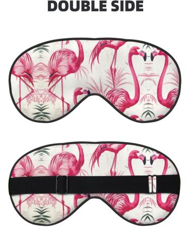 Flamingos On White Sleep Mask | Adjustable & Breathable Eye Mask for Comfortable Sleep - Shop Now - Buy Online on GoSupps.com