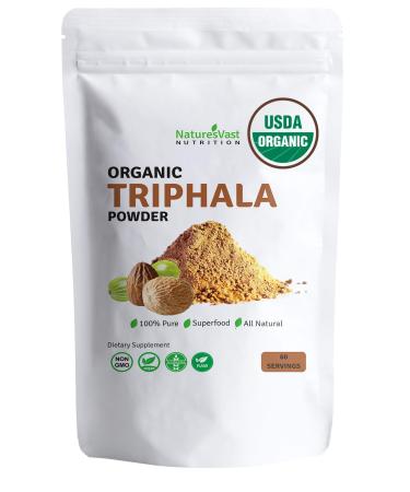 Nature'sVast Triphala Powder USDA 100% Organic| (4.4 Ounce) 4.4 Ounce (Pack of 1)