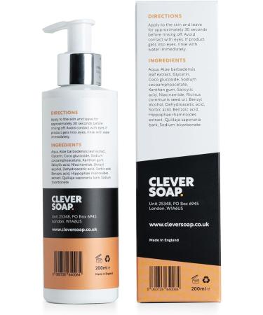 Clever Soap 2% Salicylic Acid & Niacinamide Face Wash for Acne Prone Skin - Gentle Exfoliating Cleanser for Oily Skin - Vegan Formula - Buy Online on GoSupps.com