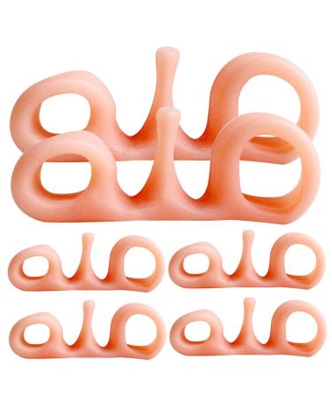 3 Pairs Silicone Toe Separators Elastic Toe Separators for Pedicure Breathable Bunion Corrector for Women Men Toe Separators