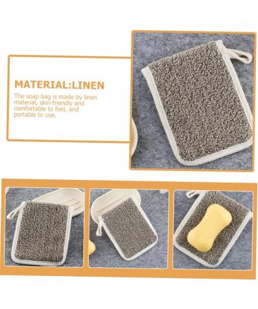 CAXUSD bubble bag soap bag exfoliating soap bag soap saver pads bar soap holder soap mesh pouches exfoliating soap saver pouches sponge scrubber pouch soap pocket loofah man flax Body - Buy Online on GoSupps.com