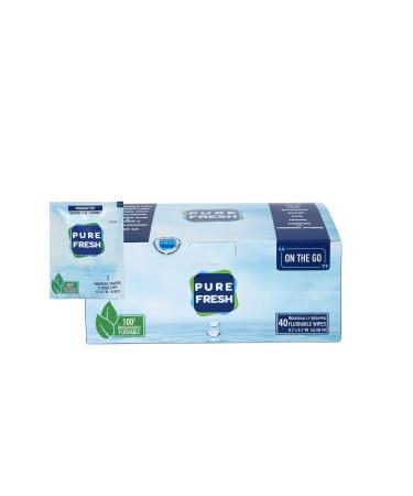 PureFresh Wet Wipes Flushable Individually Wrapped for Travel 40 Singles 1