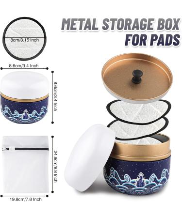 Veemos Reusable Cotton Pads - 14 Double-Sided Makeup Remover Pads with Washable Bag & Storage Box | Eco-Friendly Bamboo Cotton Pads (Gray) - International Shipping - Buy Online on GoSupps.com