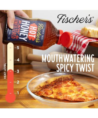 Fischer's Miel chaud Miel cru non filtr avec piment fort 680 4 g Miel pic Chefs' Choice Kick pic pour pizza barbecue poulet r ti planche fromage salades cocktails - Buy Online on GoSupps.com