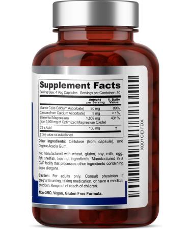 Oxy-Lax 750 mg - Natural Magnesium Oxide Oxygen-Based Colon Cleanse | Gentle Laxative for Healthy Digestive Regularity | 120 Vcaps - Shop Internationally - Buy Online on GoSupps.com