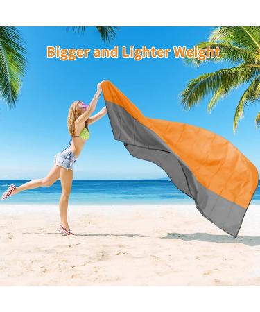 AOCKTOBAR Beach Blanket Waterproof Sandproof  96''108'' Picnic Beach Blankets Oversized for 4-7 Adults  Lightweight & Durable Beach Mat Quick Drying for Beach Travel  Camping  Hiking Orange(200*210) - Buy Online on GoSupps.com