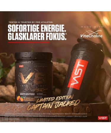 V8 Total Energy Pre Workout Booster - Vegan Sugar-Free Carnosyn & Betapower - 20 Portions (Orange Passion Fruit) - Made in Germany - Buy Online on GoSupps.com