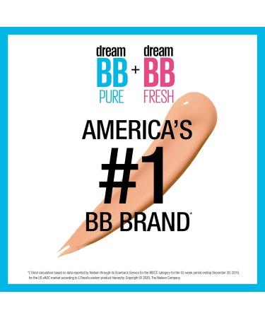 Maybelline Dream Pure BB Cream 8-in-1 Skin Clearing Perfector Light/Medium 1 oz - Pack of 2 - Buy Online on GoSupps.com