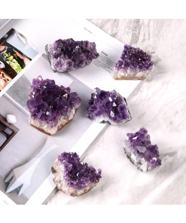Natural Amethyst Crystal Clusters Stone Crystal Cluster Uruguay Raw Geode Quartz Reiki Gemstone Specimen Figurine for Home Decor approx200-250g (Size : Approx200-250g) - Buy Online on GoSupps.com