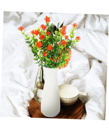 TOPBATHY 12 Pcs Simulation Camellia Eucalyptus Garland Vines Decor Office Decor Artificial Branches Faux Plants Indoor Artificial Flower Bouquet Vine Decor Artificial Leaf Household Plastic Orangex2pcs 13x13x30cmx2pcs - Buy Online on GoSupps.com