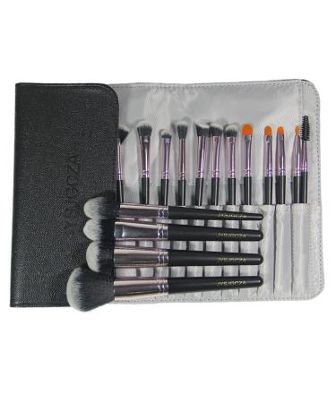 Makeup Brush Set 16-Piece Makeup Brush Set Foundation Brush with Travel Cosmetic Bag Eyeshadow Foundation Blending Full Face Makeup Brush Concealer Eye Shadow Face Make Up Brushes