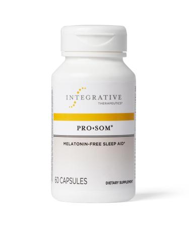 Integrative Therapeutics Pro-Som - Melatonin-Free Quality Sleep Support for Nighttime Relaxation* - Bedtime Supplement for Restful Sleep Support* - Dairy- & Gluten-Free - 60 Capsules (15 Servings)