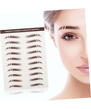 NOLITOY Makeup Gadgets 24 Pcs Eyebrow Stickers Hair Lady Tools Imitation Eyebrow Tattoos Transfer Stickers Water Proof 3d mediumx4pcs Brownx4pcs - Buy Online on GoSupps.com