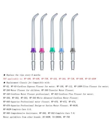 Jamverus Replacement Classic Jet Tips for Waterpik WP-100 - Pack of 5 Nozzle Accessories - Buy Online on GoSupps.com