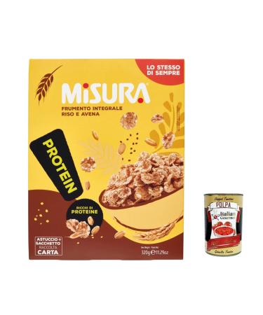 Italian Gourmet E.R. Misura Cereali Whole Wheat Protein Rice and Oats High in Protein and Fibre 320g + Italian Gourmet Polpa 400g