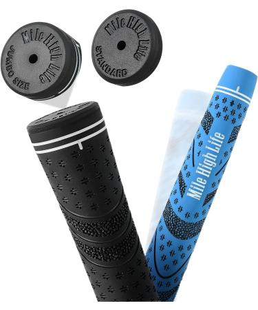 Mile High Life Avid Golf Club Grips Bundle | Multi-Compound Rubber Grip | Blue | 3 Sizes | 13 Pc Set - Buy Online on GoSupps.com