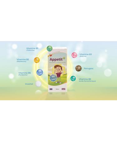 APPETIT+ Booster - Stimulates Appetite & Weight Gain | Fenugreek & B Vitamin Complex | Pleasant Cherry Taste | 100ml | Gluten Free - Buy Online on GoSupps.com