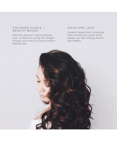 Kristin Ess 1 Inch Ceramic Curling Iron for Beach Waves and Curls | Soft Heat Technology for Short Hair | Dual Voltage, Auto Shut-Off - Buy Online on GoSupps.com