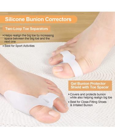 Bunion Corrector for Women and Men - Orthopedic Day/Night Support Splint for Bunions, Hallux Valgus & Crooked Toes (Black) - Buy Online on GoSupps.com