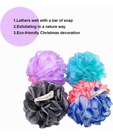 PPHAO XXL Soft Mesh Net Loofa Puff - Exfoliating Body Scrubber - 75g - For Women and Men - Buy Online on GoSupps.com