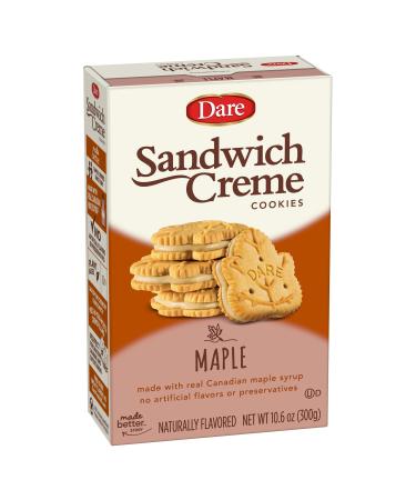 Dare Maple Leaf Crme Cookies  Classic Canadian Cookie Made with Real Maple Syrup, Peanut Free  10.6 Ounces (Pack of 12) 10.6 Ounce (Pack of 12) Maple Creme