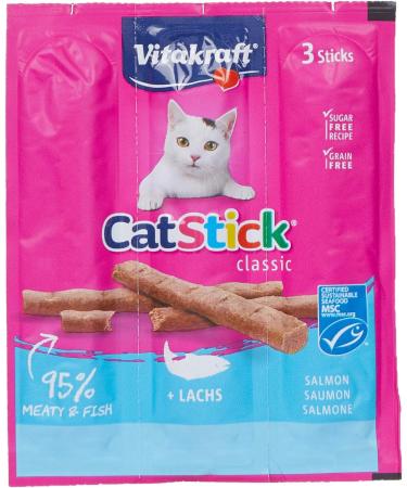 Vitakraft Cat Snacks - Duck & Rabbit Sticks + Salmon MSC | 20x3 pcs - Premium International Shipping - Buy Online on GoSupps.com