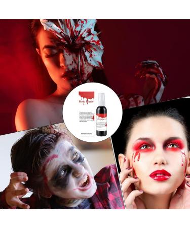Halloween Blood Fake Blood Makeup 60ml Washable Realistic Vampire Blood Party Props Halloween Makeup Stage Blood Fake Syringe for Zombie Vampire Cosplay Makeup - Buy Online on GoSupps.com