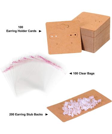 Earring Card Holder with Display Cards, Backs, and Self-Sealing Bags - Jewelry Display Solution - Buy Online on GoSupps.com