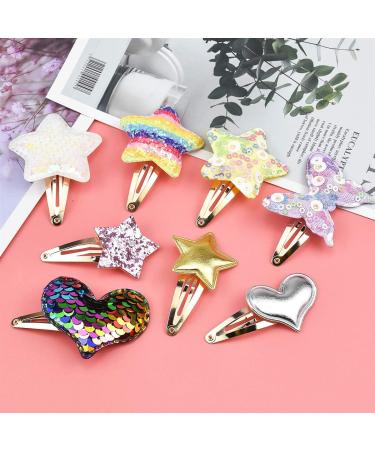 Cozlly 8 Pairs Girls Hair Clips Butterfly Star Heart Crown Shaped Hair Clips Cute Sequins Hair Barrettes Non-Slip Metal Snap Hair Clips Sparkly Hair Pins Hair Accessories for Kids Girls Fine Hair - Buy Online on GoSupps.com
