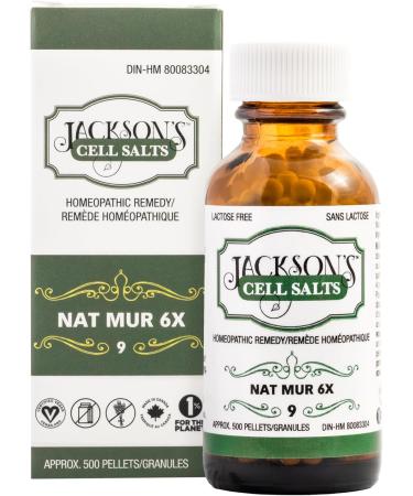 Jackson s #9 Cell Salt NAT Mur 6X (500 Pellet Bottle) Certified Vegan Lactose-Free Schuessler Tissue Salt Natrum Muriaticum 6X Unflavored 500 Count (Pack of 1) - Buy Online on GoSupps.com