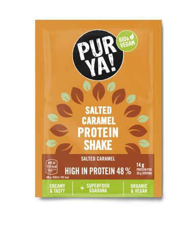 PURYA! Protein Shake - Salted Caramel + Guarana Sachet 30g (3)