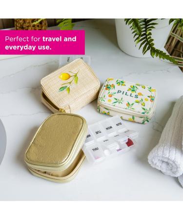 Buy Miamica Zippered 'My Pills' Pill Case - 8-Day Organizer in Pink Glitter Compact Medicine Box for Vitamins & Pills - International Shipping Available - Buy Online on GoSupps.com