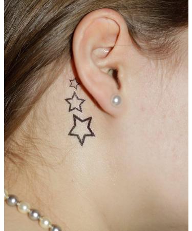 Falling Star Tattoo Stripes Set - 4 Rihanna Inspired Temporary Stars - Buy Online on GoSupps.com