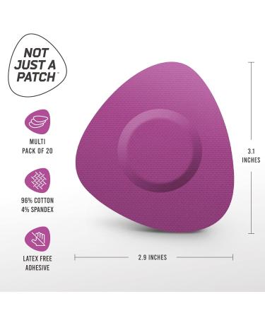 Not Just A Patch CGM Sensor Patches for Freestyle Libre and Medtronic Sensors (20 Pack) - Water Resistant & Durable for 10-14 Days - Pre-Cut Freestyle Libre 2 Sensor Covers in Purple - Buy Online on GoSupps.com