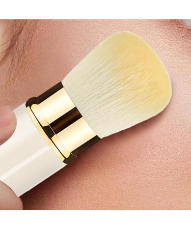 Retractable Makeup Brush - Telescopic Makeup Brush Travel Telescopic Cosmetic Brushes | Soft Face Makeup Brushes Beginner Friendly Powder Brush White. - Buy Online on GoSupps.com