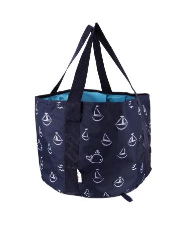 Beaupretty oxford fabric feet bucket foldable collapsible foot tub spa bucket travel footbath collapsible water tanks foldable tub Laundry basket Peva fold child blue