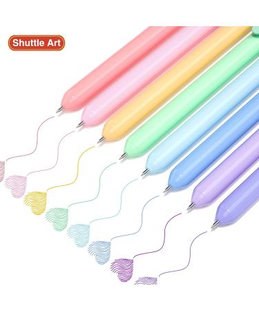 Shuttle Art Retractable Gel Pens - 8 Pastel Colors, 0.5mm Fine Point - Ideal for Writing, Drawing, Journaling - Quick Drying, Cute Design - Pack of 8 - Buy Online on GoSupps.com