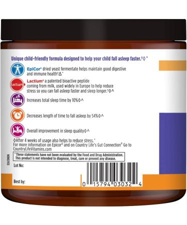 Country Life Gut Connection Kids Sleep Balance Chocolate Powder 5.1 oz - Natural Sleep Support - Buy Online on GoSupps.com